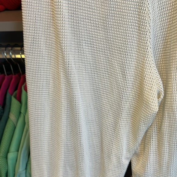 Tropical Escape white tie front elastic waistband cover up pants size S - Picture 4 of 4